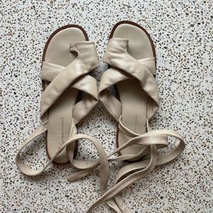 Anthropologie cream sandals 39